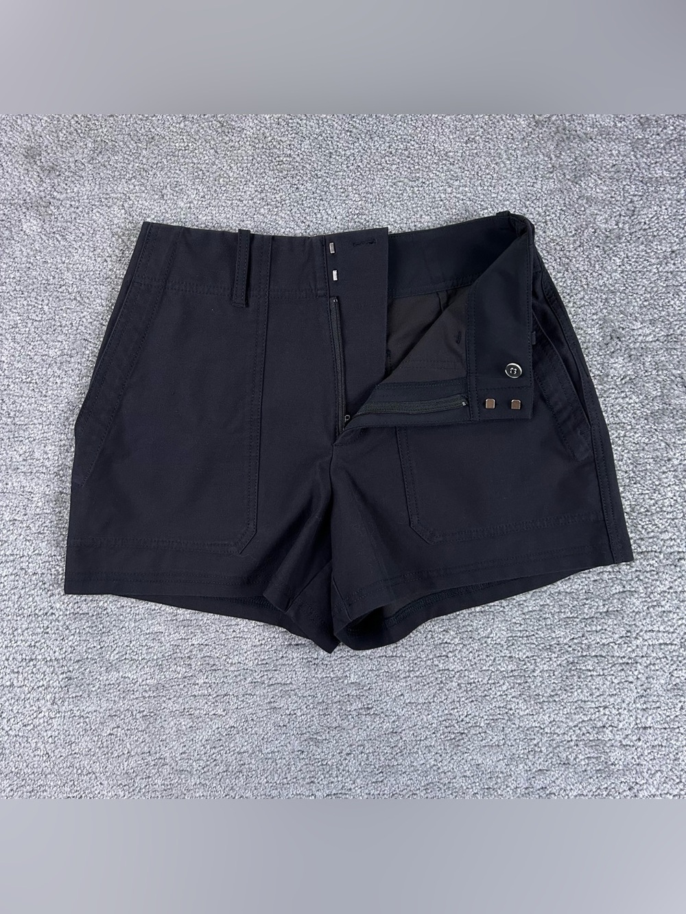 Athleta Shorts Trekkie Black Athletic Stretch Pockets Women's Hiking Hi Rise